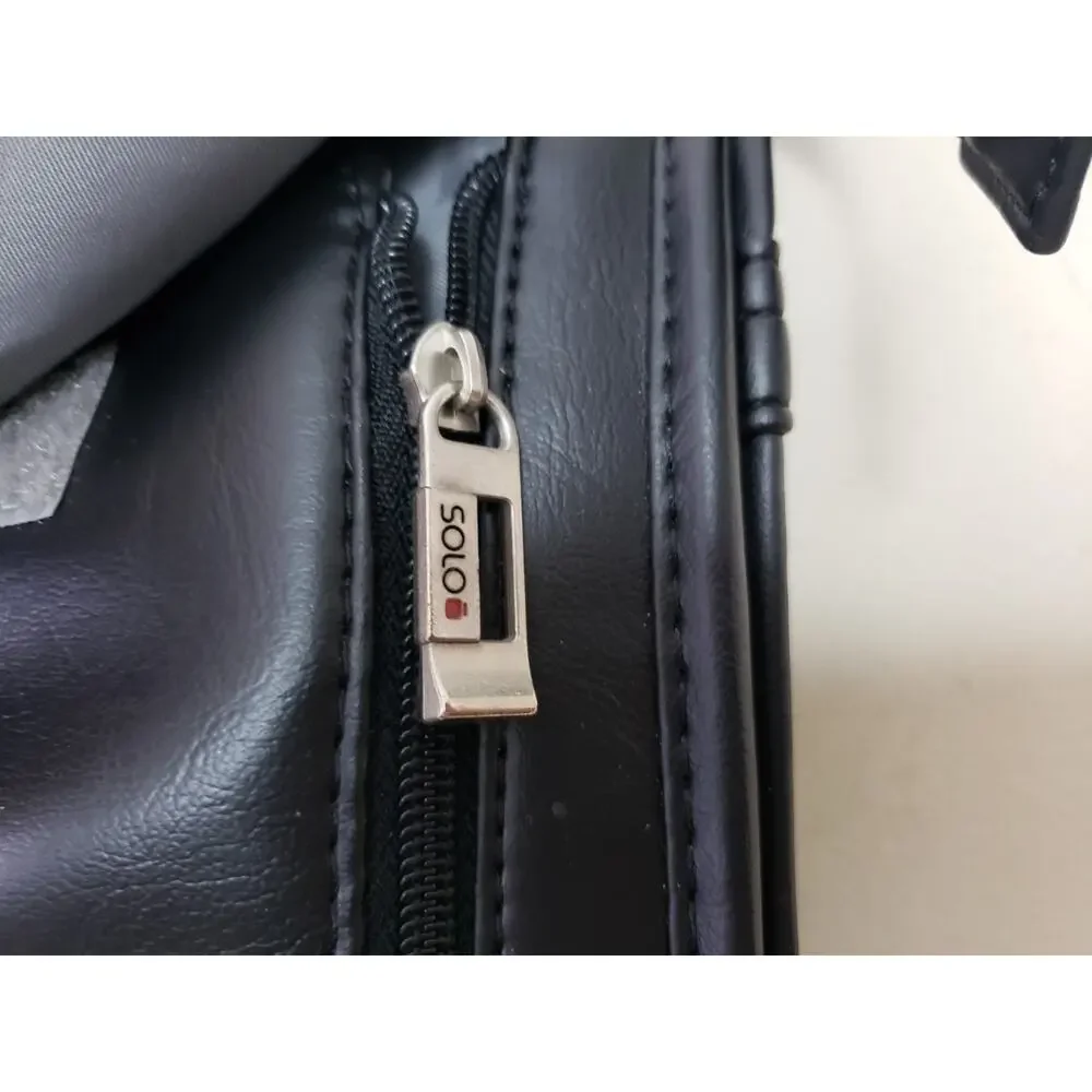 Solo Genuine Leather Messenger Shoulder Briefcase Men's Laptop Travel